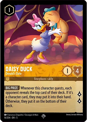 carte lorcana daisy duck petite amie de donald